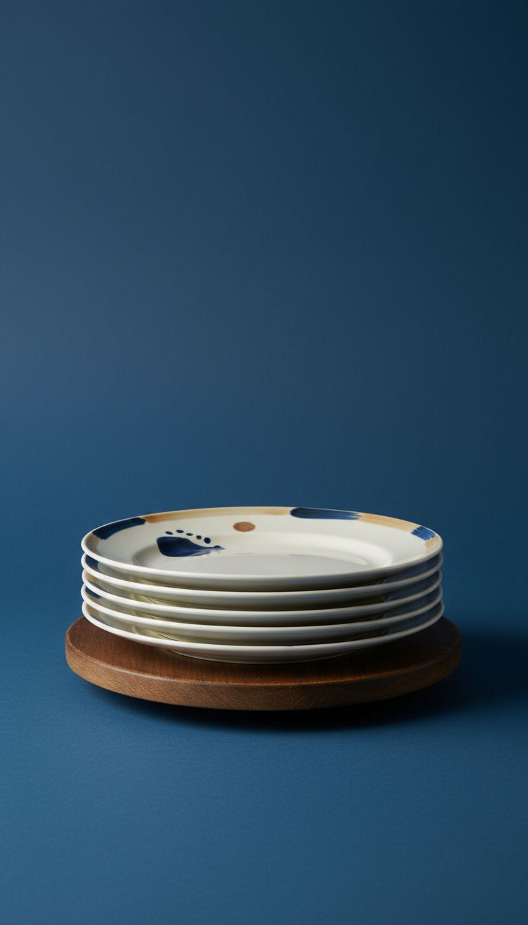 Porcelain Stacked Dinner Plates
